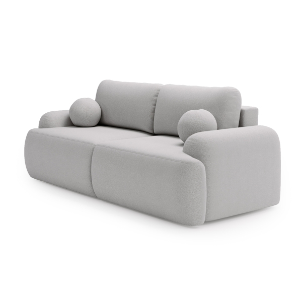 SZARA KANAPA DO SALONU AGAT MEBLE Z TKANINY BOULCE BARANEK - PÓŁPROFIL